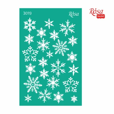 Трафарет багаторазовий самоклеючий, №3019, Фоновий, 13х20см, Серія „New Year's magic“, ROSA Talent