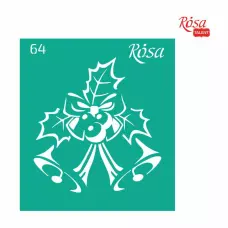 Трафарет багаторазовий самоклеючий, №64, 9х10см, Серія „Новий рік“, ROSA Talent