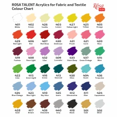 Фарба акрилова для тканин, Синя (11), 60мл, ROSA Talent