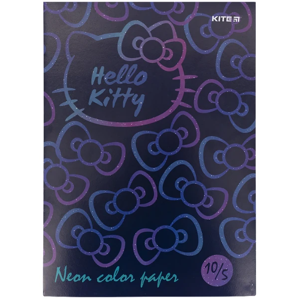 Папір кольоровий неон. (10арк/5кол) А4 Hello Kitty HK21-252 Kite