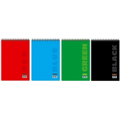 Блокнот COLOR А5, 48 арк. кліт, спіраль, карт. обкл. ВА5248-001 Графіка