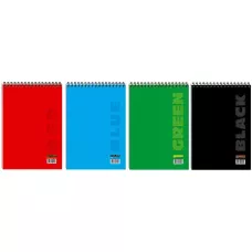 Блокнот COLOR А5, 48 арк. кліт, спіраль, карт. обкл. ВА5248-001 Графіка