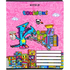 Зошит 12 арк., клітинка, гібр. лак + УФ лак, tokidoki TK22-232 Kite
