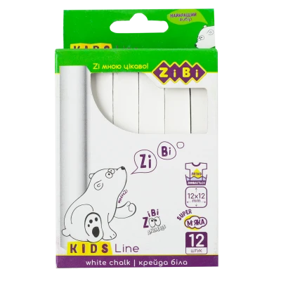 Крейда біла квадратна, 12 шт., KIDS Line, ZB.6703-12 Zibi