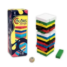 Настільна гра Strateg Colors Jenga 48 брусків українською мовою 30717