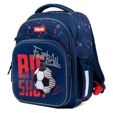 Рюкзак шкільний каркасний 1Вересня S-106 "Football", синій 38*30*14см., 552344