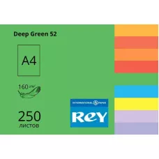 Папір кольоровий REY Adagio А4 160г/м2, 250 арк. Deep green 52, темно-зелений