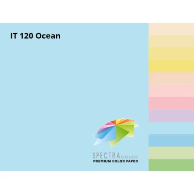 Папір кольоровий Spectra Color А4 160г/м2, 250 арк. пастель Ocean 120, блакитний