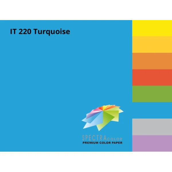 Папір кольоровий Spectra Color А4 160г/м2, 250 арк. інтенсив Turquoise 220, синій