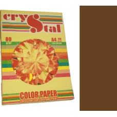 Папір кольоровий Crystal Color Paper А4 80 г/м. 100 арк. темні тони Chocolate 43А, темно-коричневий
