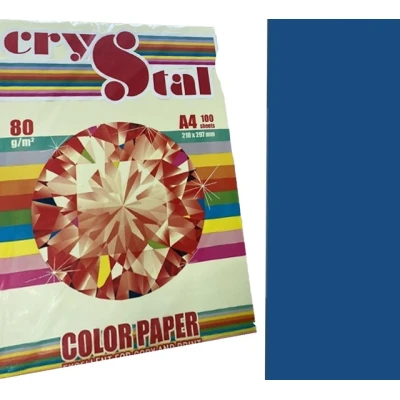 Папір кольоровий Crystal Color Paper А4 80 г/м. 100 арк. темні тони Cobalt 42А, темно-синій