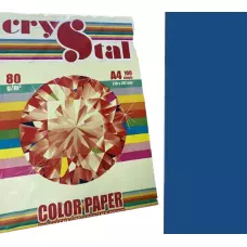 Папір кольоровий Crystal Color Paper А4 80 г/м. 100 арк. темні тони Cobalt 42А, темно-синій