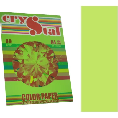 Папір кольоровий Crystal Color Paper А4 80 г/м. 100 арк. пастель Lagoon 130, св.зелений