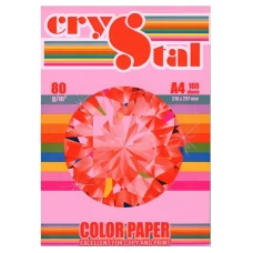 Папір кольоровий Crystal Color Paper А4 80 г/м. 100 арк. пастель Pink 170, рожевий