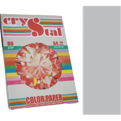 Папір кольоровий Crystal Color Paper А4 80 г/м. 100 арк. інтенсив Platinum 272, сірий
