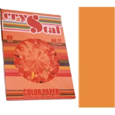 Папір кольоровий Crystal Color Paper А4 80 г/м. 100 арк. інтенсив Saffron 240, помаранчевий