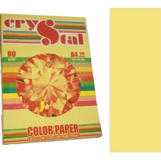 Папір кольоровий Crystal Color Paper А4 80 г/м. 100 арк. пастель Yellow 160, жовтий