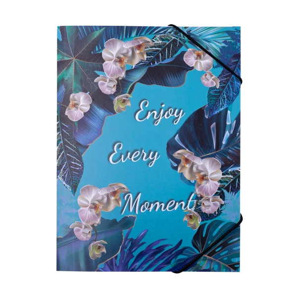 Папка на гумці, В5, EXOTIC, ARABESKI, блакитна, BM.3959-14
