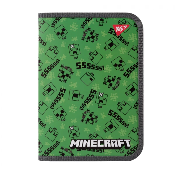 Папка для зошитів пласт. на блискавці В5 Minecraft. Creepers 492203 YES