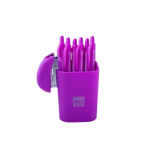 Стакан пластиковий для канц. приладдя, RUBBER TOUCH, фіолетовий, BM.6352-07