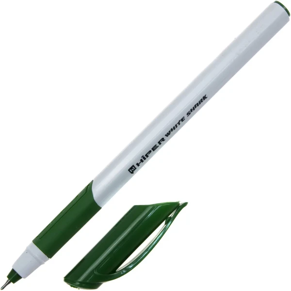 Ручка гелева Hiper White Shark 0,6 мм. зелена, HG-811