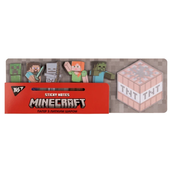 Папір з липким шаром YES "Minecraft" в наборі 120 аркушів (6х20) 170324
