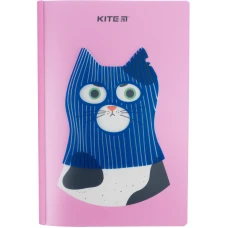 Блокнот пласт. обкл. двійна, А5+, 40 арк, кліт, Gangster cat K22-460-3 Kite