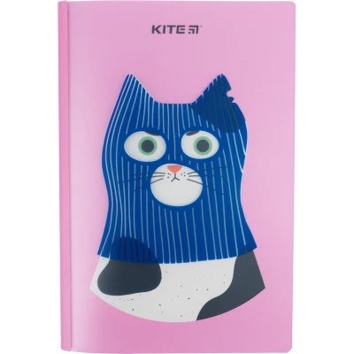 Блокнот пласт. обкл. двійна, А5+, 40 арк, кліт, Gangster cat K22-460-3 Kite