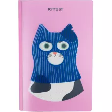 Блокнот пласт. обкл. двійна, А5+, 40 арк, кліт, Gangster cat K22-460-3 Kite