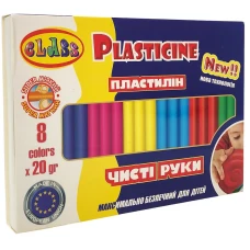 Пластилін Чисті руки MAXI 8кол.*20гр., стек, ECO, 7644С, Class