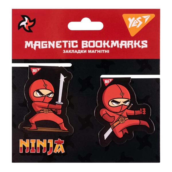Закладки магнітні YES "Ninja", 2шт, 707916