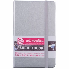 Блокнот для графіки Talens Art Creation 140г/м2, 9*14см, 80л., Shiny Silver, Royal Talens