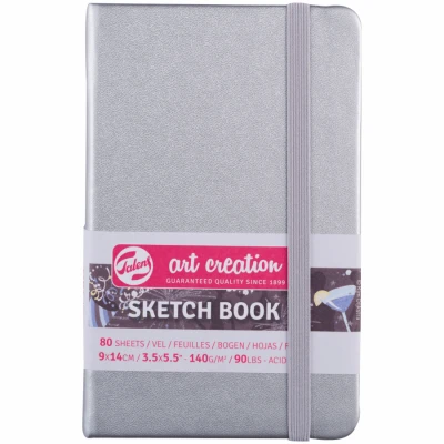 Блокнот для графіки Talens Art Creation 140г/м2, 9*14см, 80л., Shiny Silver, Royal Talens