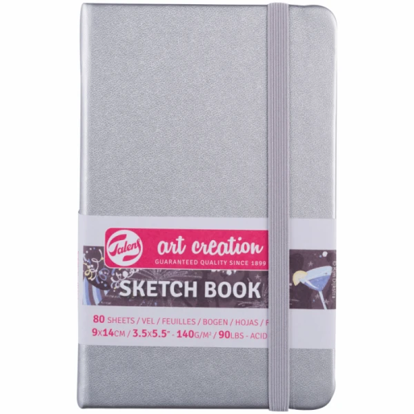 Блокнот для графіки Talens Art Creation 140г/м2, 9*14см, 80л., Shiny Silver, Royal Talens