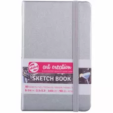 Блокнот для графіки Talens Art Creation 140г/м2, 9*14см, 80л., Shiny Silver, Royal Talens
