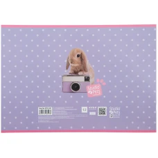 Зошит для малювання, 12 арк., скоба, софт тач + УФ лак, Studio Pets SP23-241 Kite