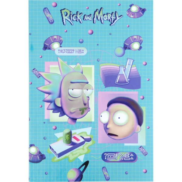 Блокнот термобіндер А5 64арк. нелінований Rick and Morty RM23-193-2 Kite