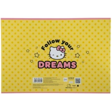 Зошит для малювання, 24 арк., скоба, cофт тач + УФ лак, Hello Kitty HK23-242 Kite