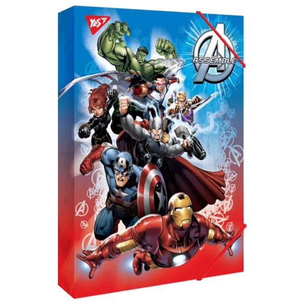 Папка для праці картонна на резинці А4, "Marvel.Avengers" 491905 YES