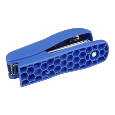 Степлер пластиковий №24/6-26/6, 20арк., RUBBER TOUCH, синій, BM.4202-02