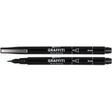 Лайнер Optima GRAFFITI Brush 0,5 мм, чорний, О16414 