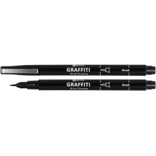 Лайнер Optima GRAFFITI Brush 0,5 мм, чорний, О16414 