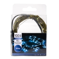 Гірлянда "Роса" 100 LED, біла, 10 м, від USB, 9133-014