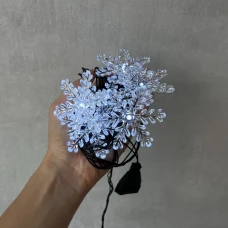 Гірлянда "Сніжинки", 10 LED, біла, 3 м, від електромережі, 9133-026