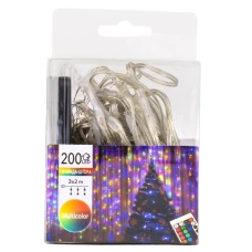 Гірлянда-штора 200 LED, різнокольорова, 3*2 м, від USB, 9133-021