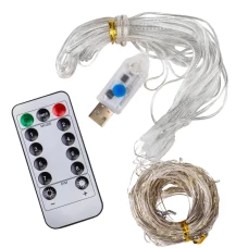 Гірлянда-штора 200 LED, різнокольорова, 3*2 м, від USB, 9133-021