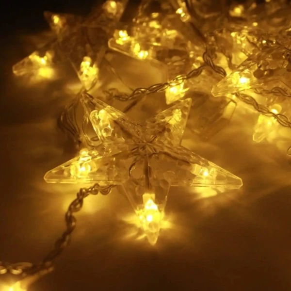 Гірлянда-штора "Зіроньки", 140 LED, жовта, від електромережі, 9133-033