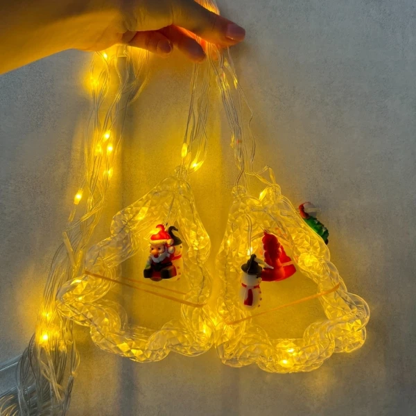 Гірлянда-штора "Сніговики", 110 LED, жовта, 3 м, від електромережі, 9133-029
