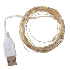 Гірлянда "Роса" 100 LED, кольорова, 10 м, від USB, 9133-010