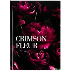 Книга записна тверда обкл. А5, 96 арк., кліт., Crimson fleur 8459-4-A